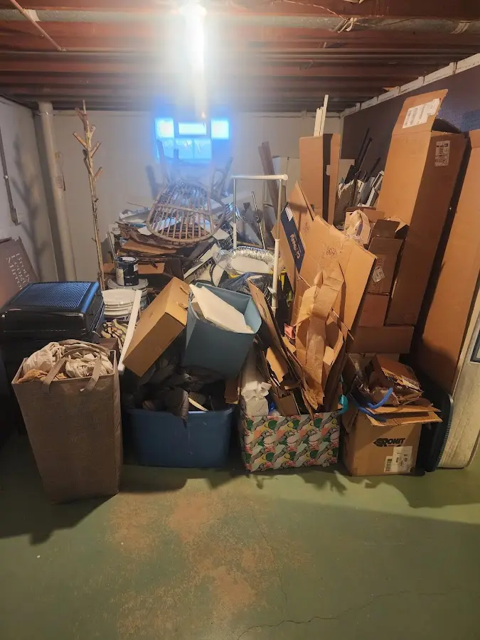 Roll-off dumpster container at job site for Roll Off Dumpster Rental in Newark